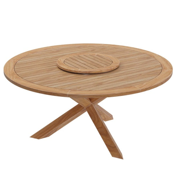 Wellspring 63" Outdoor Patio Teak Wood Dining Table By Modway