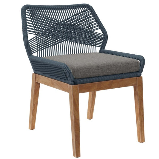 Wellspring Outdoor Patio Teak Wood Dining Chair By Modway