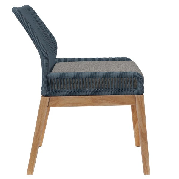 Wellspring Outdoor Patio Teak Wood Dining Chair By Modway