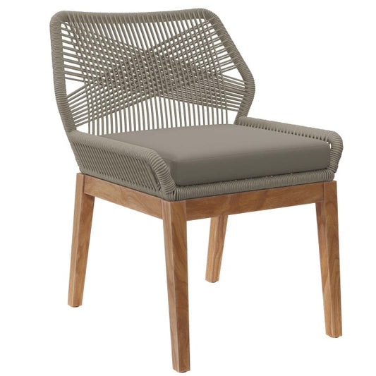 Wellspring Outdoor Patio Teak Wood Dining Chair By Modway
