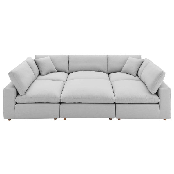 Commix Down Filled Overstuffed 6-Piece Sectional Sofa | Polyester by Modway