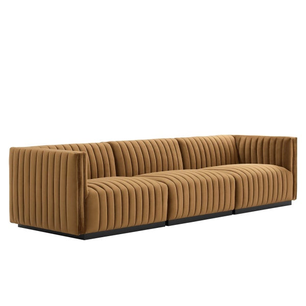 Conjure Channel Tufted Performance Velvet Sofa By Modway
