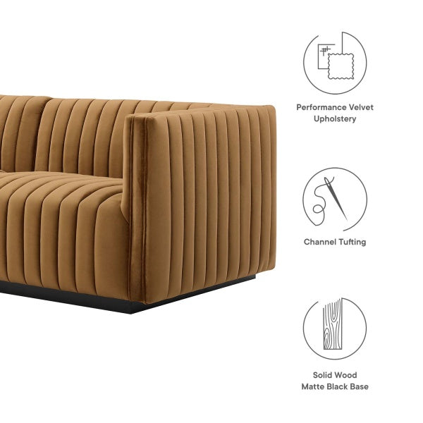 Conjure Channel Tufted Performance Velvet Sofa By Modway