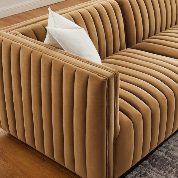 Conjure Channel Tufted Performance Velvet Sofa By Modway