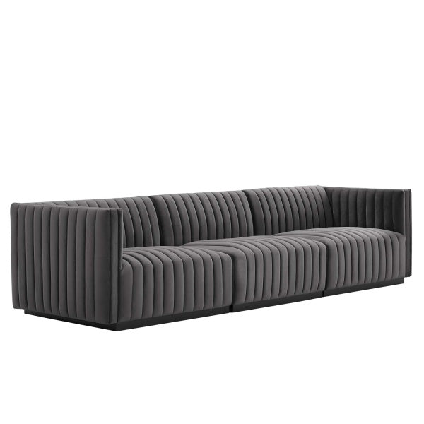 Conjure Channel Tufted Performance Velvet Sofa By Modway