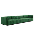 Conjure Channel Tufted Performance Velvet 4-Piece Sofa By Modway