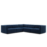 Conjure Channel Tufted Performance Velvet 5-Piece Sectional
