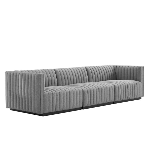 Conjure Channel Tufted Upholstered Fabric Sofa By Modway