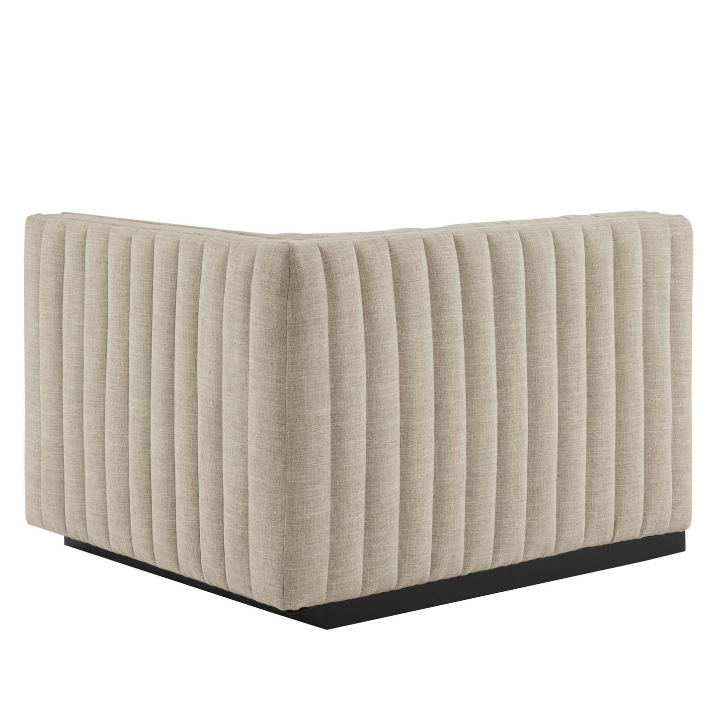 Conjure Channel Tufted Upholstered Fabric 5-Piece L-Shaped Sectional