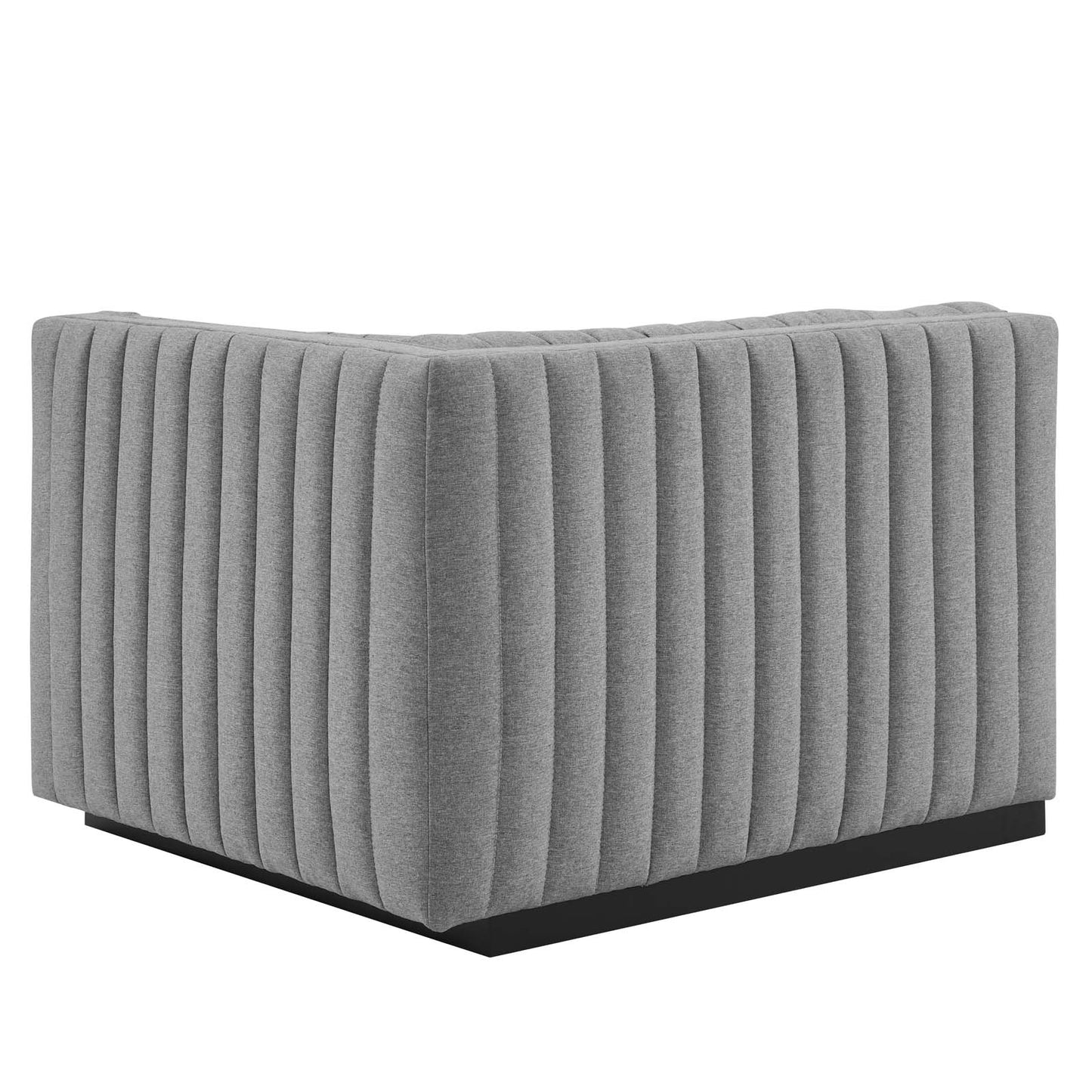 Conjure Channel Tufted Upholstered Fabric 5-Piece Sectional