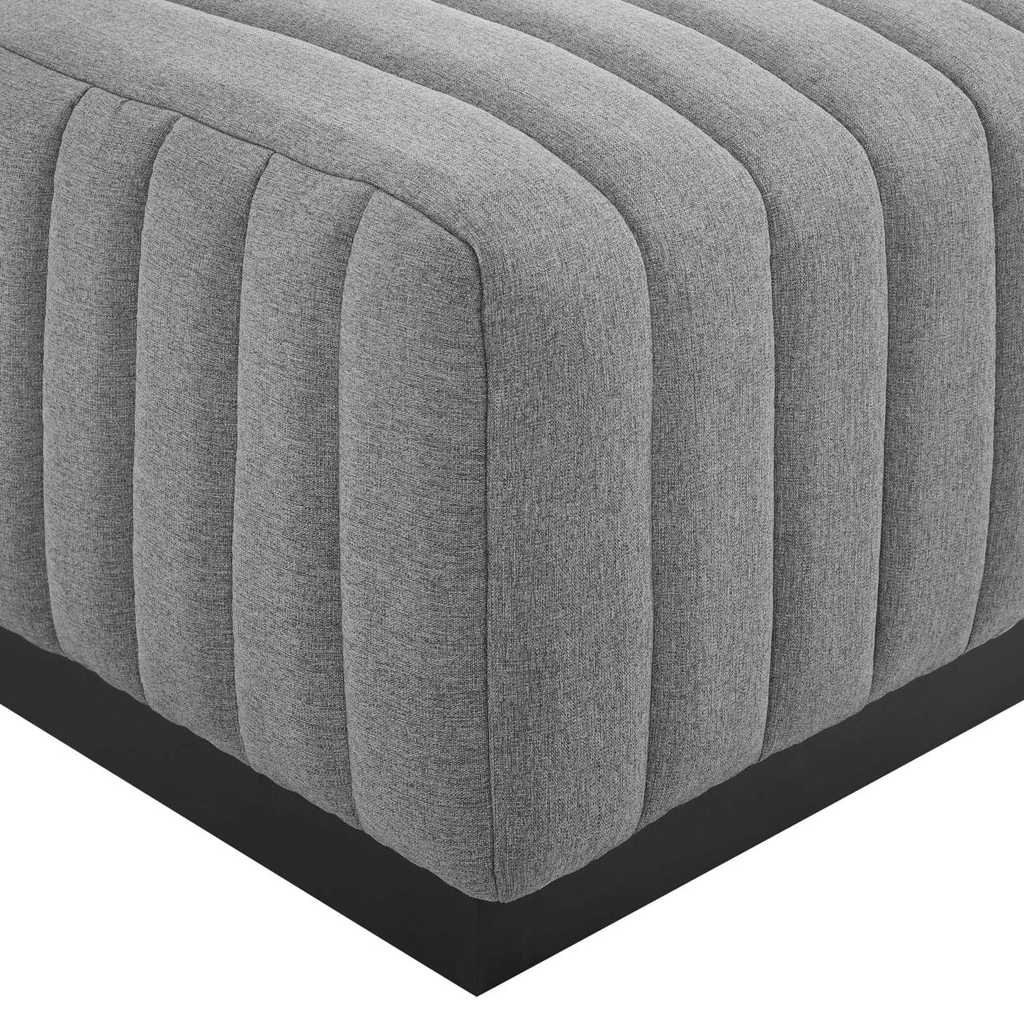 Conjure Channel Tufted Upholstered Fabric 5-Piece Sectional