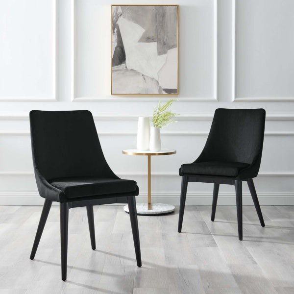 Viscount Accent Performance Velvet Dining Chairs - Set of 2 By Modway