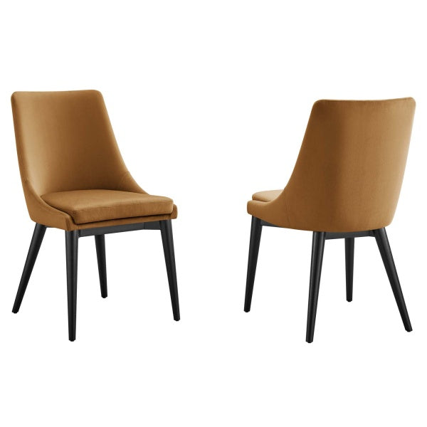 Viscount Accent Performance Velvet Dining Chairs - Set of 2 By Modway