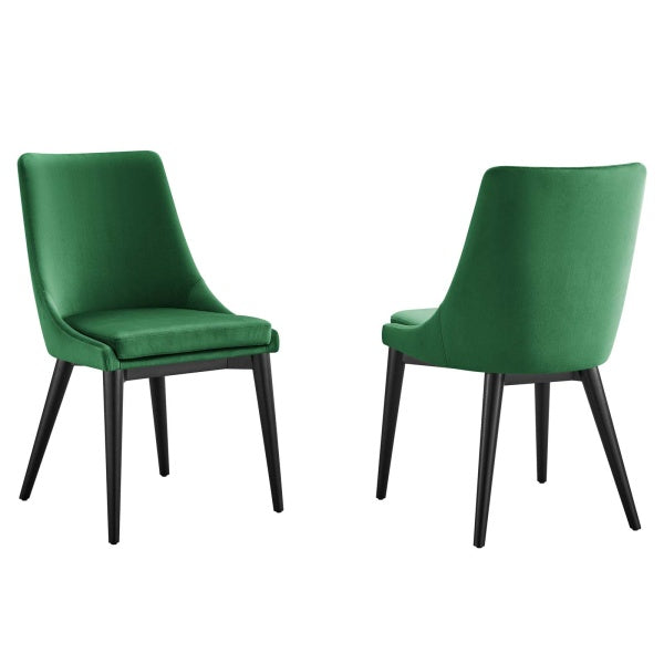Viscount Accent Performance Velvet Dining Chairs - Set of 2 By Modway