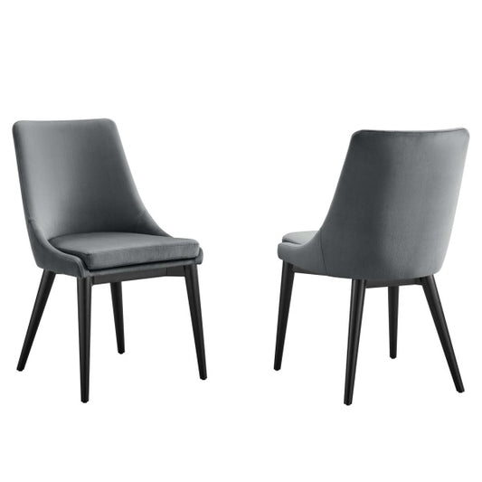Viscount Accent Performance Velvet Dining Chairs - Set of 2 By Modway