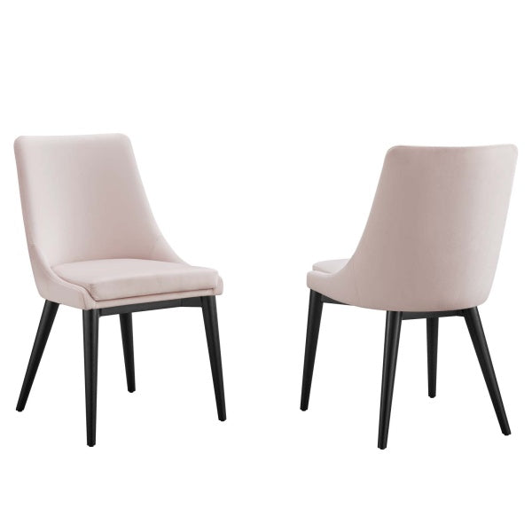 Viscount Accent Performance Velvet Dining Chairs - Set of 2 By Modway