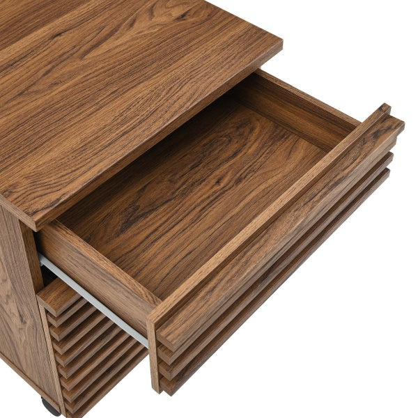 Render Wood Desk and File Cabinet Set By Modway