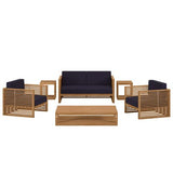 Carlsbad 6-Piece Teak Wood Outdoor Patio Outdoor Patio Set