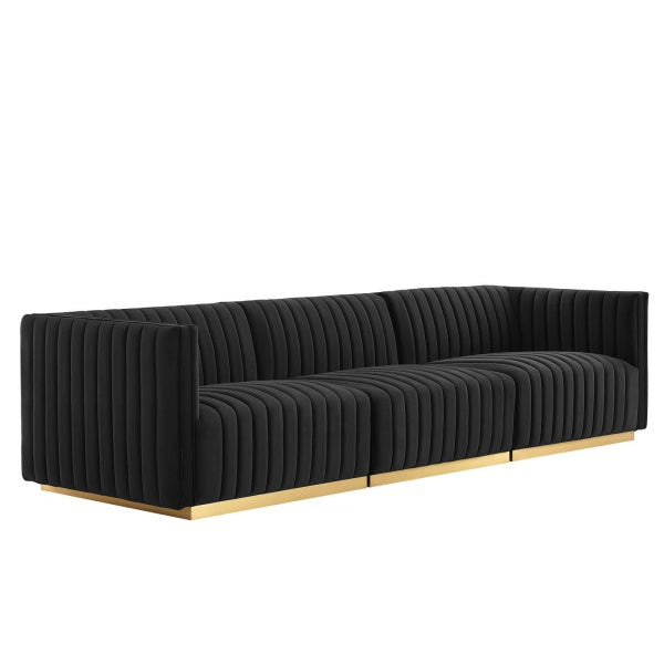 Conjure Channel Tufted Performance Velvet Sofa By Modway