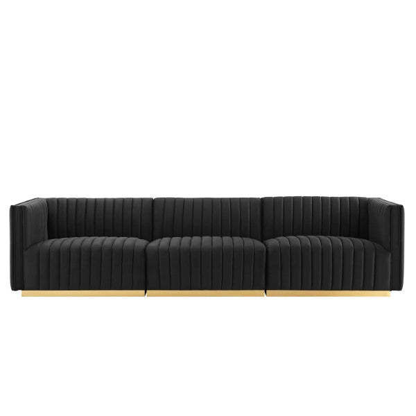 Conjure Channel Tufted Performance Velvet Sofa By Modway