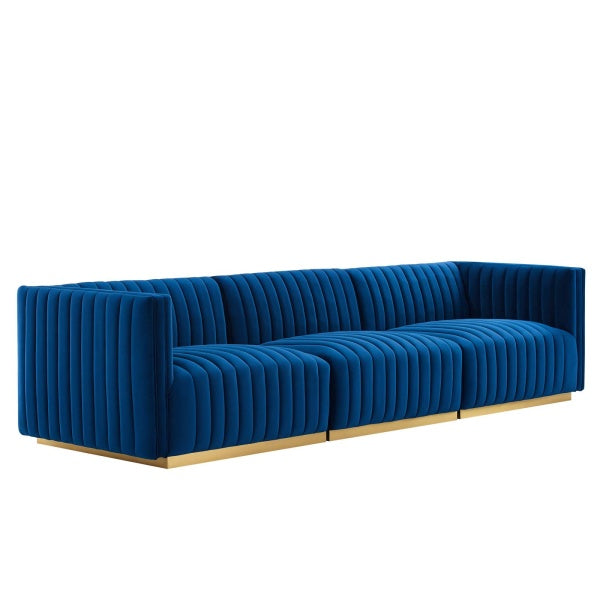 Conjure Channel Tufted Performance Velvet Sofa By Modway