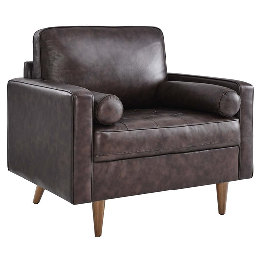 Valour Leather Armchair By Modway