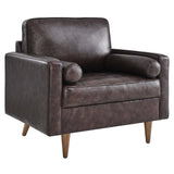 Valour Leather Armchair By Modway