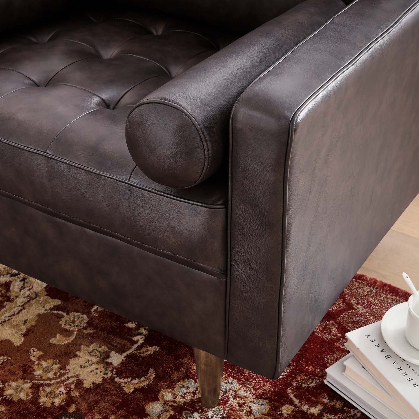 Valour Leather Armchair By Modway
