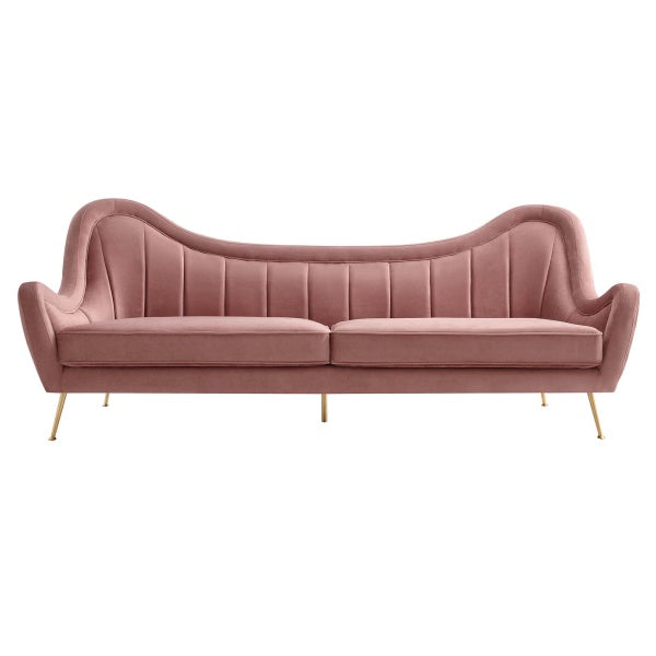 Cheshire Channel Tufted Performance Velvet Sofa By Modway