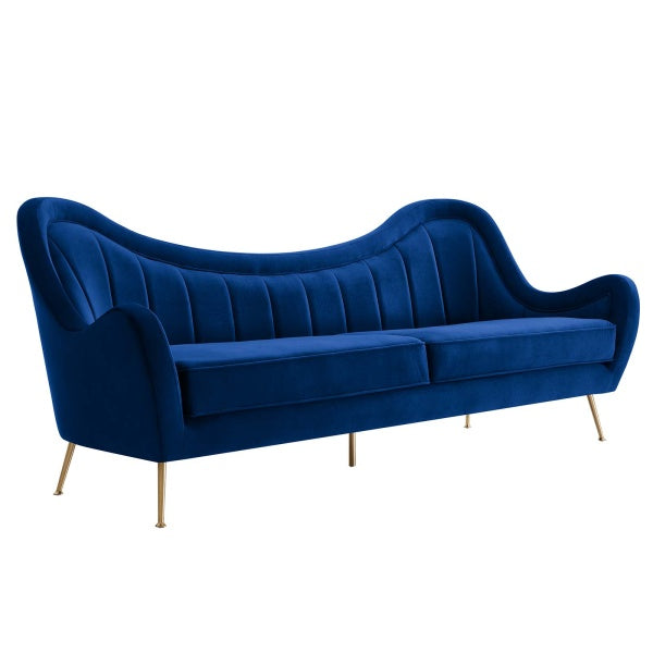 Cheshire Channel Tufted Performance Velvet Sofa By Modway