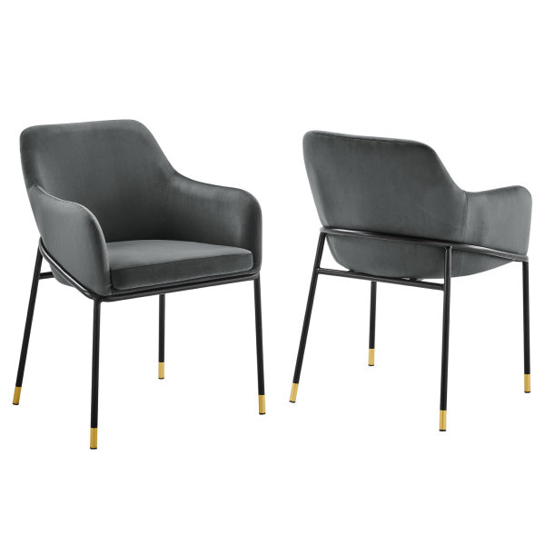 Jovi Performance Velvet Dining Armchair Set of 2 By Modway