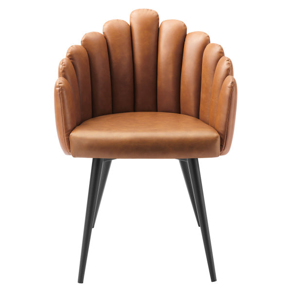 Vanguard Vegan Leather Dining Chair Set of 2 By Modway