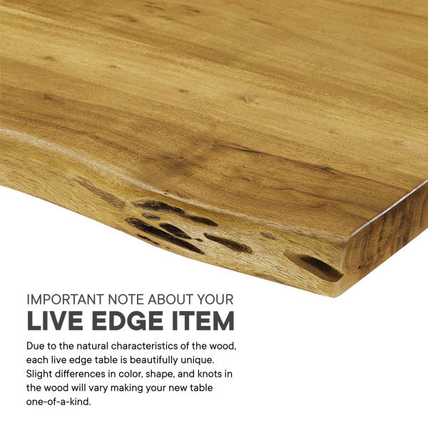 Ardor 74" Live Edge Acacia Wood Dining Table By Modway