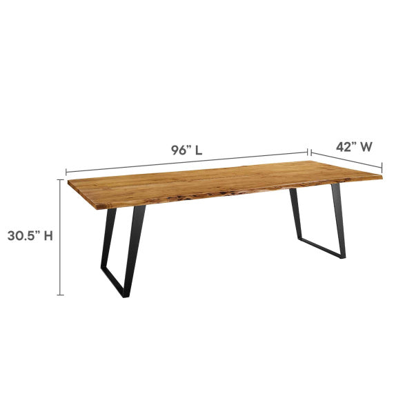 Viggo 96" Live Edge Acacia Wood Dining Table By Modway