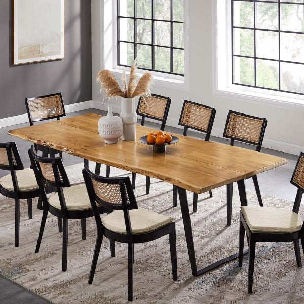Viggo 96" Live Edge Acacia Wood Dining Table By Modway