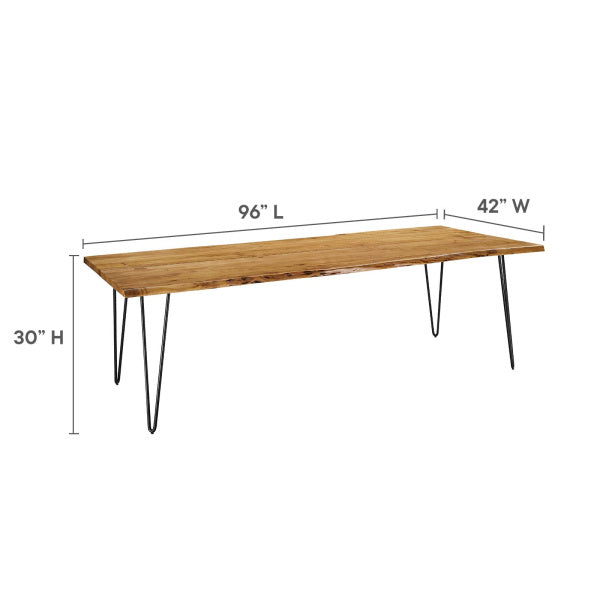 Ardor 96" Live Edge Acacia Wood Dining Table By Modway