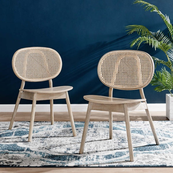 Malina Wood Dining Side Chair Set of 2 By Modway
