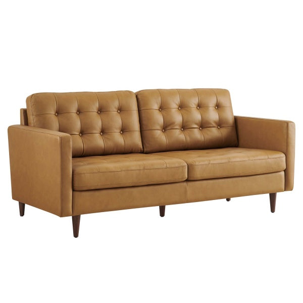 Exalt Tufted Vegan Leather Sofa By Modway