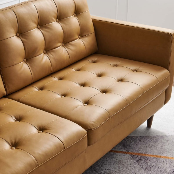 Exalt Tufted Vegan Leather Sofa By Modway
