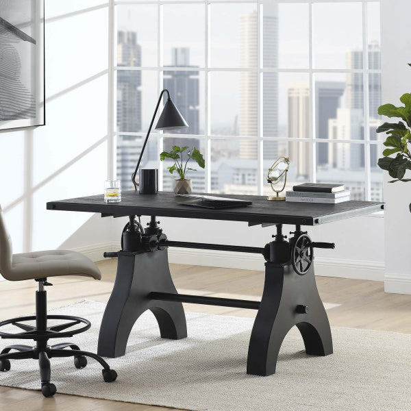 Genuine 60" Adjustable Height Dining Table and Computer Desk By Modway