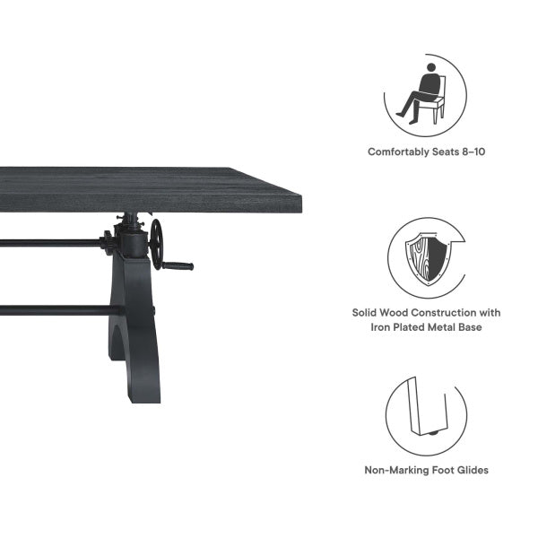 Genuine 96" Adjustable Height Dining and Conference Table By Modway