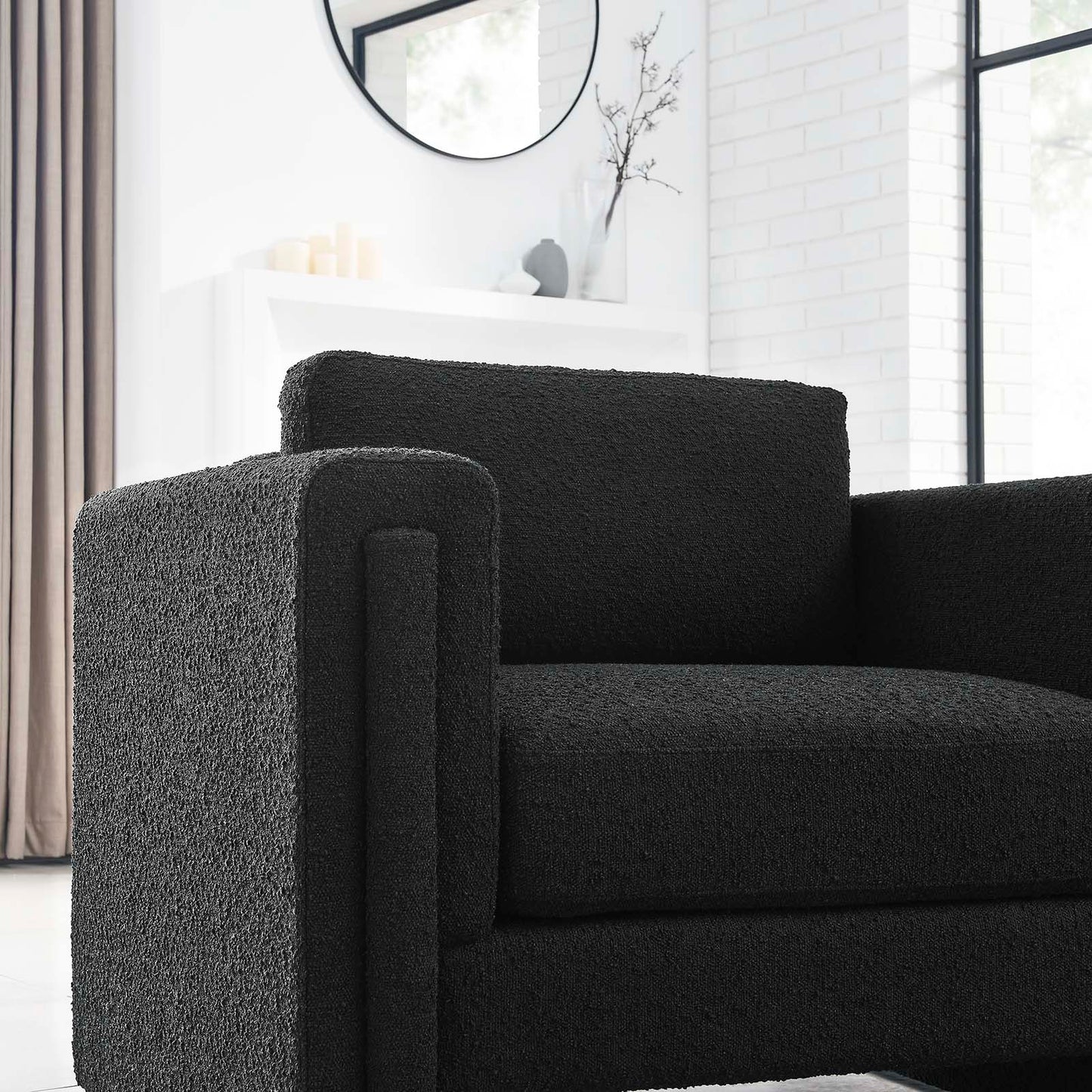 Visible Boucle Fabric Armchair By Modway