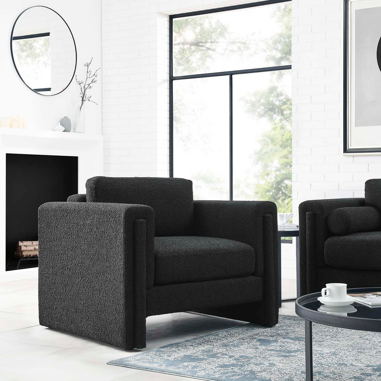 Visible Boucle Fabric Armchair By Modway