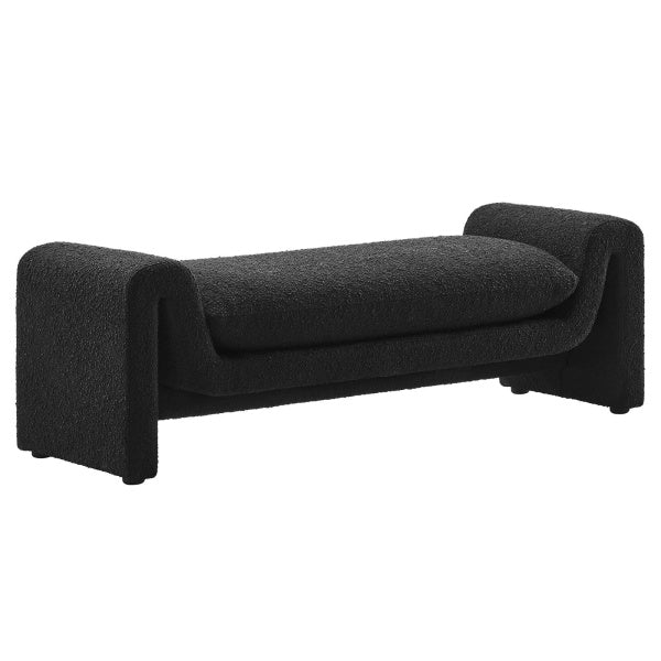 Waverly Boucle Fabric Bench By Modway