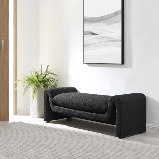 Waverly Boucle Fabric Bench By Modway