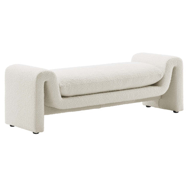 Waverly Boucle Fabric Bench By Modway