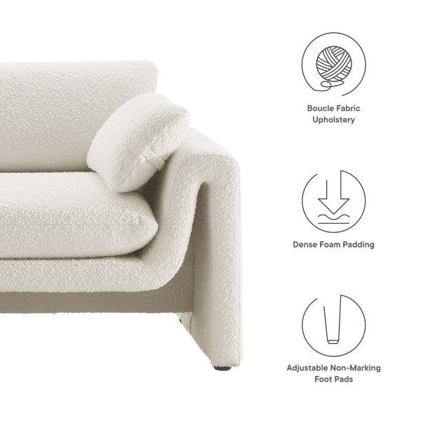 Waverly Boucle Fabric Sofa By Modway