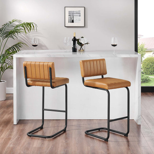 Parity Vegan Leather Counter Stools - Set of 2 By Modway