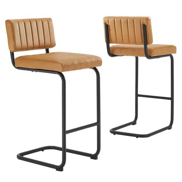 Parity Vegan Leather Counter Stools - Set of 2 By Modway