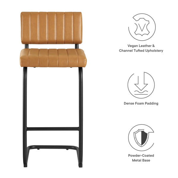 Parity Vegan Leather Counter Stools - Set of 2 By Modway